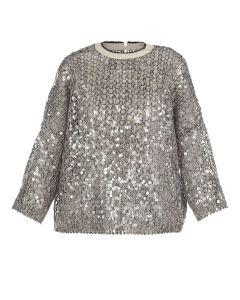 Brunello Cucinelli Sequin Embellished Cropped Sweater