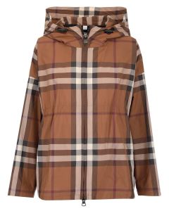 Burberry Hooded Checked Jacket