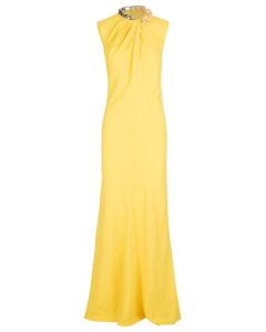 Stella McCartney Falabella Chain-Embellished Sleeveless Gown
