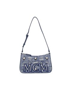 MCM Logo Jacquard Shoulder Bag
