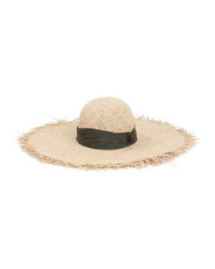 Maison Michel Blanche Frayed Edge Sun Hat