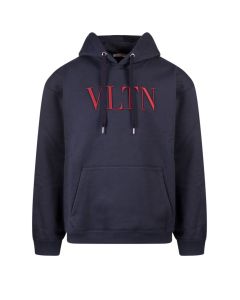Valentino VLTN Logo Embroidered Drawstring Hoodie