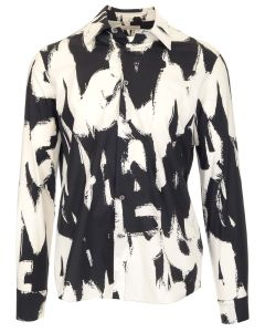 Alexander McQueen Graffiti Printed Buttoned Shirt