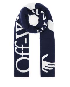 Off-White Logo Intarsia Knitted Scarf