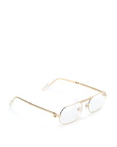 Metal folding gold eyeglasses