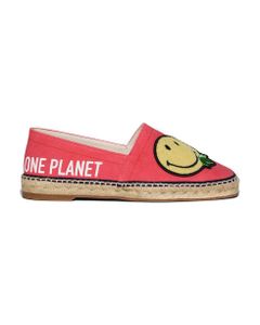 Flame Red Cotton Espadrilles