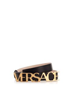 Versace Logo Lettering Buckle Belt