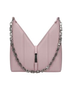 Cut Out Shoulder Bag In Rose-pink Leather