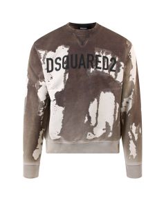 Dsquared2 Logo Printed Tie-Dyed Sweatershirt