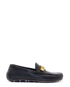 Moschino Lettering Logo Slip-On Loafers