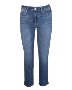 Frame Faded Effect Cropped Jeans