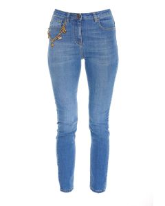 Elisabetta Franchi Chain Link Detailed Skinny Jeans