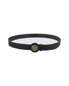 Versace Jeans Couture Logo Embossed Buckle Belt