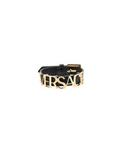 Versace Logo Lettering Buckle Bracelet
