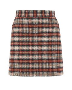 See By Chloé Check Pattern Zipped Skirt
