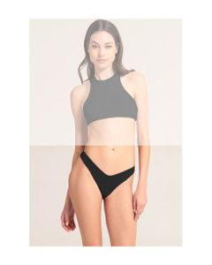Marion Zimet V-cut Bikini Bottom, Reversible, In Ribbed Recyled Fabric