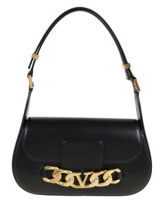 Valentino VLogo Plaque Chain-Link Shoulder Bag