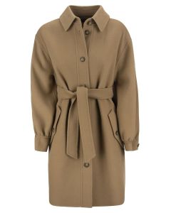 Weekend Max Mara Belted Buttoned Coat