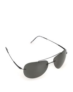 Black titanium aviator sunglasses