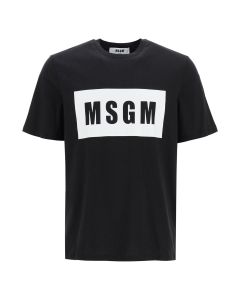 MSGM Logo Print Crewneck T-Shirt