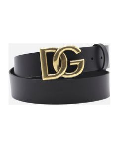 Leather Belt With Dg Logo