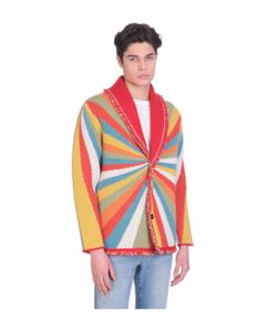 Cardigan In Multicolor Wool