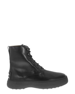 Tod's Round-Toe Lace-Up Boots