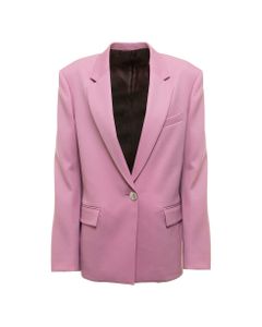The Attico Woman's Bianca Pink Wool Single Breasted Blazer