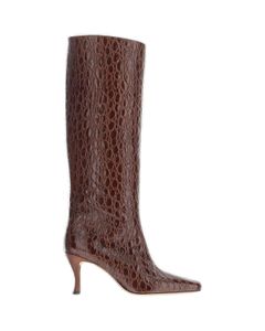 By Far Embossed Pointed-Toe Boots