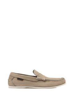 Tom Ford Almond Toe Logo Patch Loafers
