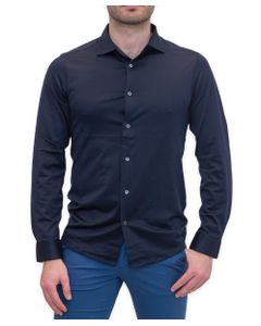 Emporio Armani Curved Hem Buttoned Shirt