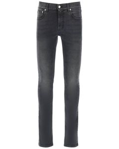 Alexander McQueen Logo Embroidered Skinny Jeans