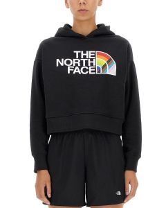 The North Face Logo Print Drawstring Hoodie