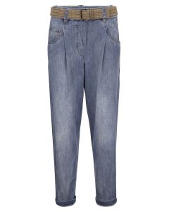 Brunello Cucinelli Elasticated-Waistband Wide-Leg Jeans