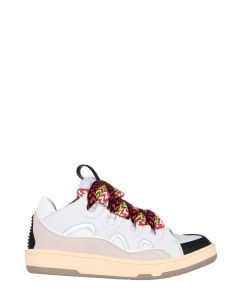 Lanvin Curb Panelled Lace-Up Sneakers