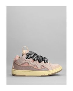 Curb Sneakers In Rose-pink Leather