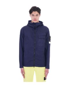 Casual Jacket In Blue Polyamide