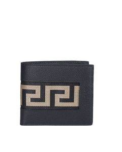 Versace Greca Detailed Bi-Fold Wallet