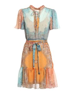 Patterned georgette dress