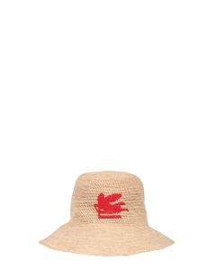 Etro Logo Embroidered Woven Sun Hat