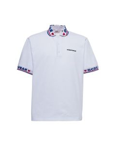 White Cotton Polo Shirt With Logo