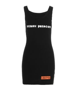 Heron Preston Logo Printed Sleeveless Mini Dress