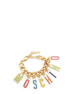 Moschino Logo Plaque Chained Bracelet