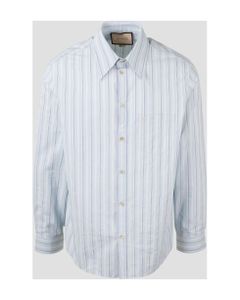 Embroidered Gg Striped Shirt