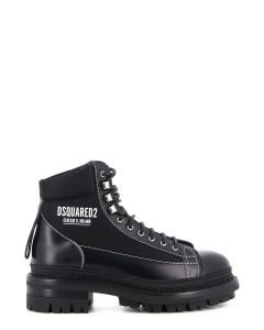 Dsquared2 Logo Printed Panelled Boots