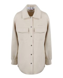 Off-White Buttoned Long-Sleeved Jacket
