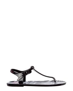 Ea7 Emporio Armani High-Shine Buckle Fastened Sandals