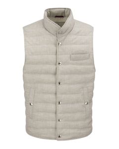 Cotton sleeveless down jacket