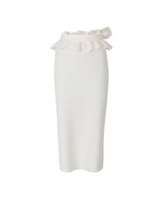 Alexander McQueen High Waist Ruffle-Detailed Midi Skirt