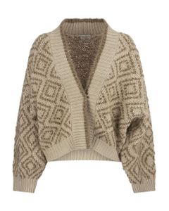 Wool, Cashmere And Silk Cardigan